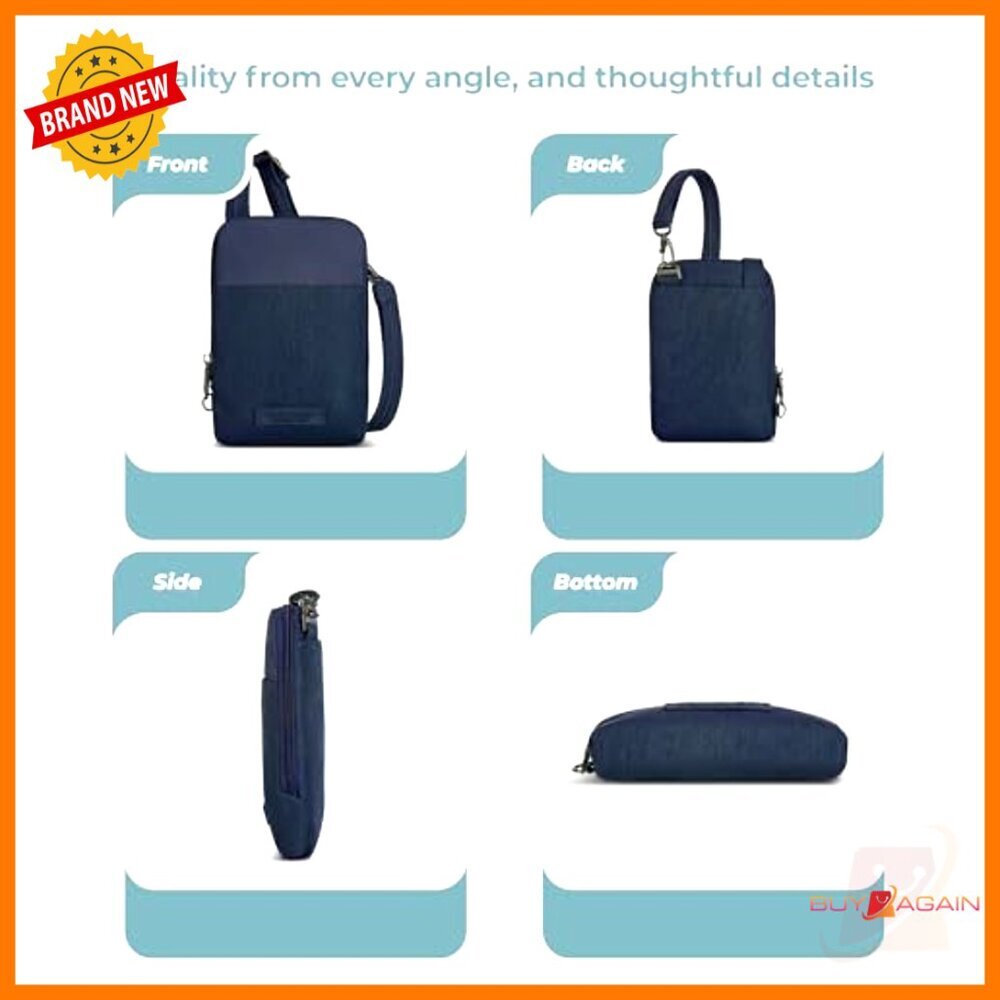 Anti-Theft Mini Crossbody Bag RFID Blocking Slash-Resistant Stadium Compliant - Picture 6 of 7